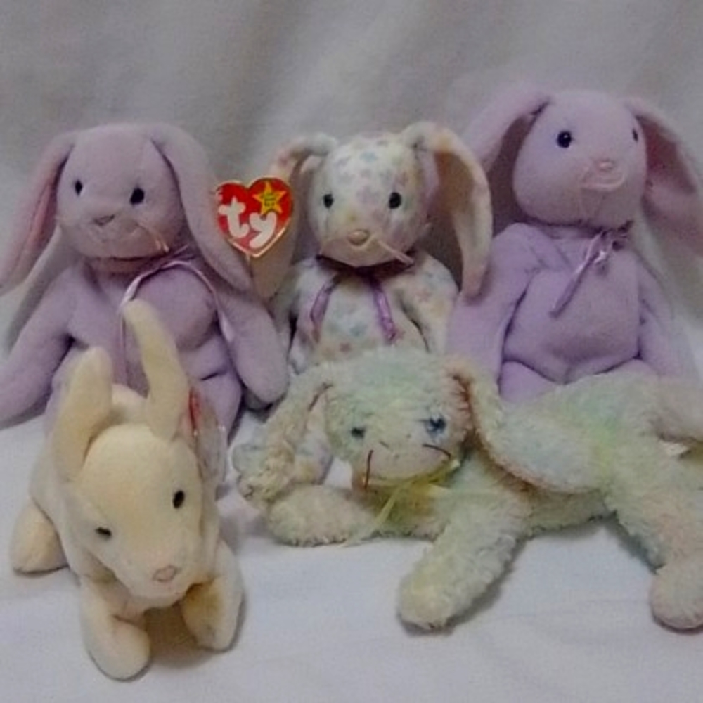 TY beanie baby set of rabbits
